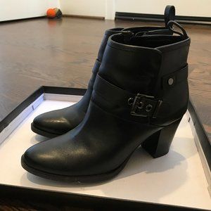 Franco Sarto Black Leather Ankle Boots / Booties
